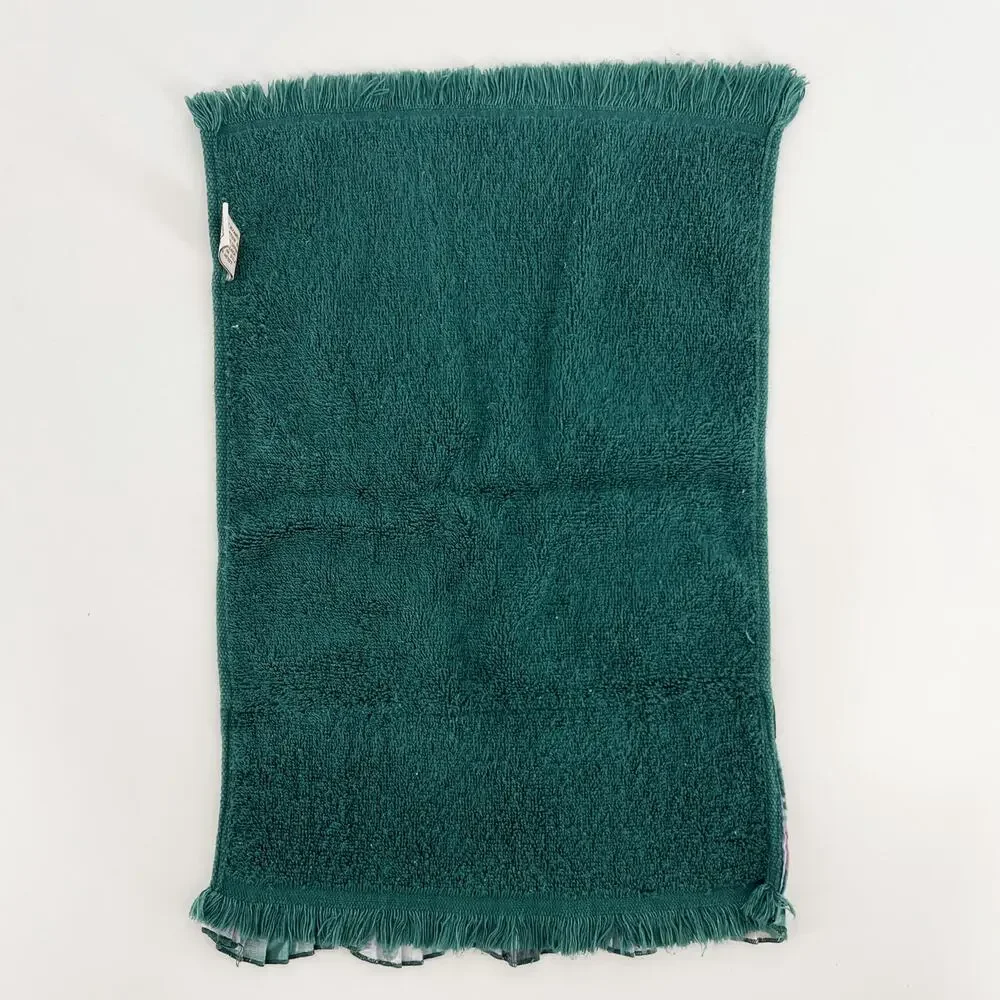 70s dark green Avanti hand towel 1970s vintage SALE